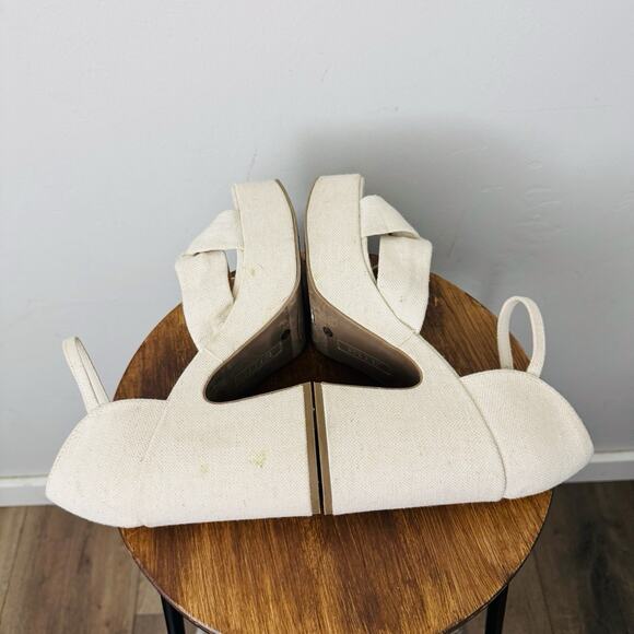 Ana Cream Platform Sandals With Bow Women’s Size 8.5 - Picture 7 of 10